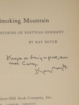 THE SMOKING MOUNTAIN, Inscribed