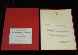 COME BACK, DOCTOR CALIGARI (In Original Red Publisher's Box with Paper Label)