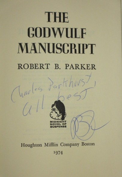 THE GODWULF MANUSCRIPT | Robert B. Parker, SIGNED | First Edition