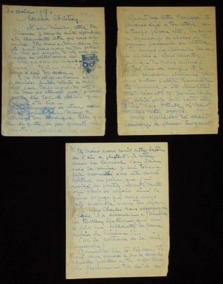 Item #08303 Autograph Letter Signed, in French, with 3 Caricature Drawings. Philippe Swyncop