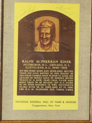 BASEBALL HALL OF FAME CARD SIGNED