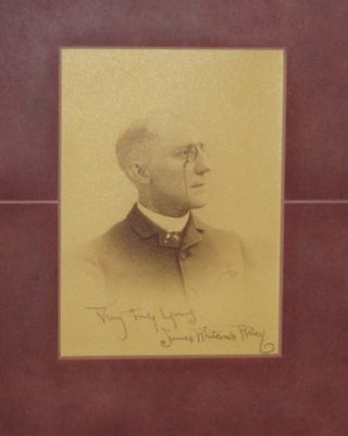 SIGNED AND INSCRIBED PHOTOGRAPH OF JAMES WHITCOMB RILEY