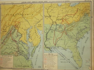 THE EXPANSION OF THE AMERICAN NATION 1783-1860 And THE WAR BETWEEN THE STATES Sanford - Gordy American History Series With Europian Background and Beginnings. Maps S-G No. 15 and 16