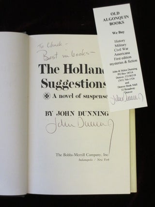 THE HOLLAND SUGGESTIONS. A Novel of Suspense