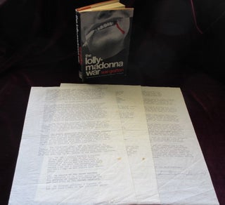 Item #08408 THE LOLLY-MADONNA WAR with Original Publisher's Contract for Book. Sue GRAFTON, SIGNED