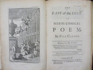 Item #08523 THE RAPE OF THE LOCK: AN HEROI-COMICAL POEM. IN FIVE CANTOS and A KEY TO THE LOCK:...