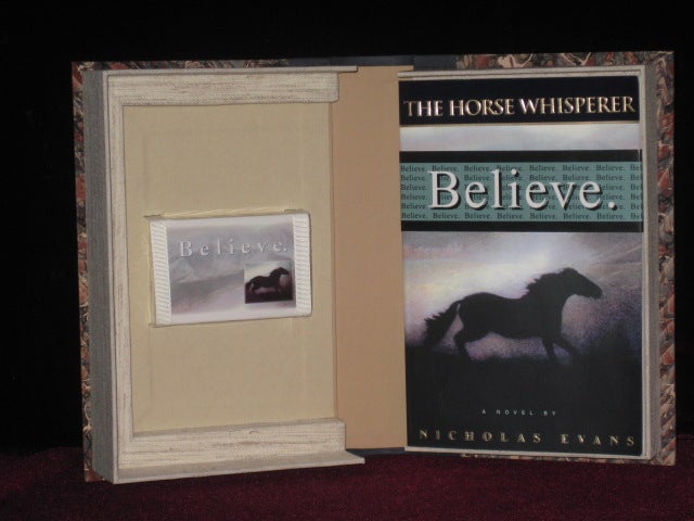 Item #08684 The Horse Whisperer [ with Publisher's Promotional Cassette and Custom Clamshell box). Nicholas Evans.