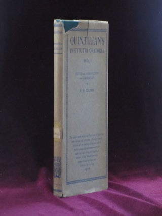 Item #08989 M. FABII QUINTILIANI INSTITUTIONIS ORATORIAE. LIBER I. M Fabii Quintiliani, F COLSON, H