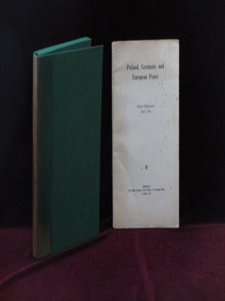 Item #09112 Poland, Germany and European Peace. Official Documents 1944 - 1948. Winston S....