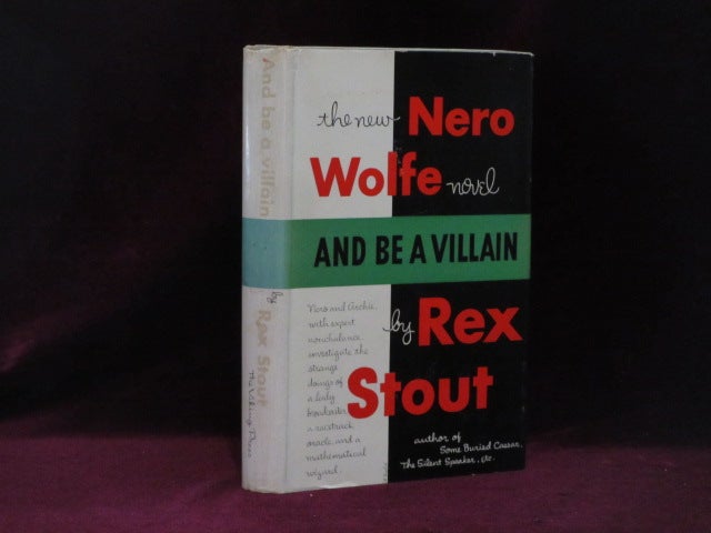 Item #09178 And be a Villain. A Nero Wolfe Novel. Rex Stout.