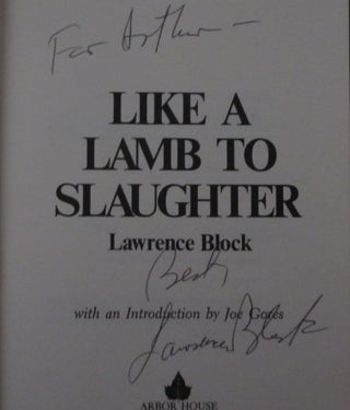Like a Lamb to Slaughter (Inscribed)