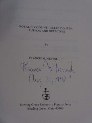 ROYAL BLOODLINE: ELLERY QUEEN, AUTHOR AND DETECTIVE