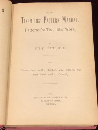 THE TINSMITHS' PATTERN MANUAL. Paterns for Tinsmiths' Work