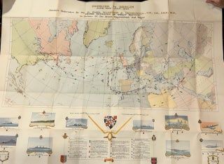Item #09551 Dunkirk to Berlin. A Map of the Historic Wartime Journeys Undertaken By The Right...