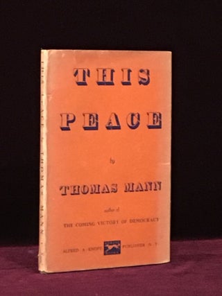 Item #09625 This Peace. Thomas Mann
