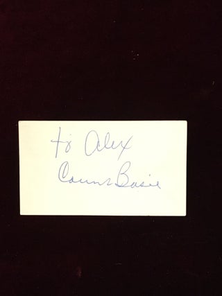 Item #09673 Autograph (signed Business card). Count Basie, William James Basie