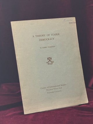 Item #09788 A Theory of Stable Democracy. Harry Eckstein
