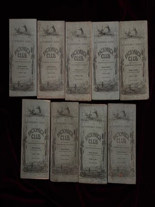 The Posthumous Papers of the Pickwick Club - 20 Parts in 19 - with an Abundance of First and Second Issue Wrappers and Plates; ANNOTATED By Dickens Bibliographer Thomas Hatton