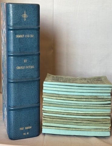 Item #10055 Dombey and Son (20 Parts in 19) Annotated By Bibliographer Thomas Hatton And with an Autograph Note Laid in. Charles Dickens.