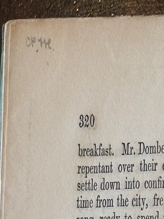 Dombey and Son (20 Parts in 19) Annotated By Bibliographer Thomas Hatton And with an Autograph Note Laid in