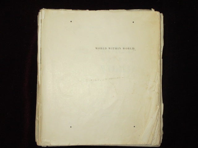 Item #2138 WORLD WITHIN WORLD (Page Proofs). Stephen Spender.