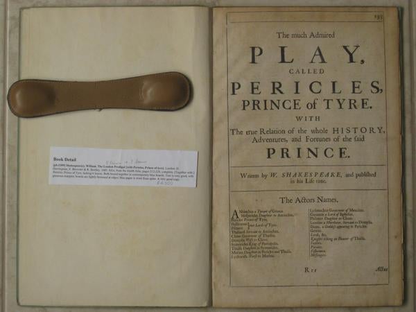 Item #3309 The London Prodigal; with Pericles, Prince of Tyre; Plays; Comedies, Histories, Tragedies. William Shakespeare.