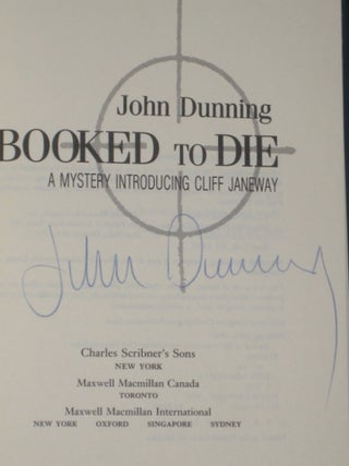 BOOKED TO DIE a Mystery Introducing Cliff Janeway