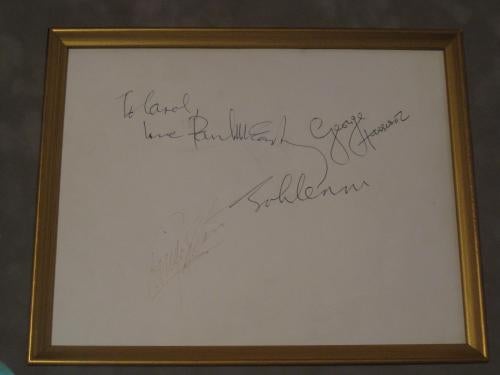 Item #4611 THE BEATLES (Signed photograph). The. Lennon Beatles, John, Paul McCartney, George Harrison, Ringo Starr.