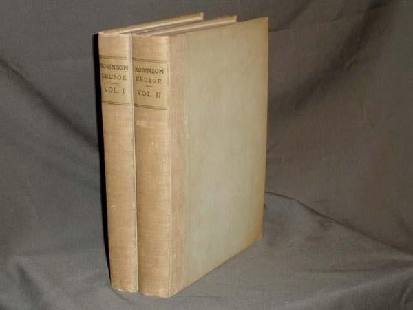 Item #6134 THE LIFE AND ADVENTURES OF ROBINSON CRUSOE. Two Volumes. Daniel Defoe.