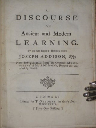 A DISCOURSE ON ANCIENT AND MODERN LEARNING