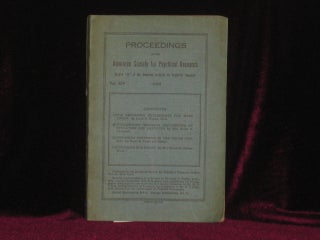 Item #6443 CROSS REFERENCE EXPERIMENTS FOR MARK TWAIN In Proceedings of the American Society for...