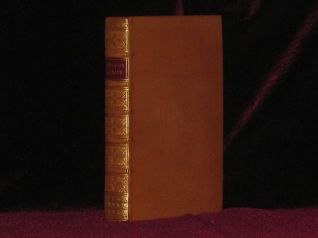 Item #6494 Essays on the Characteristics of the Earl of Shaftesbury. John Brown, M A.