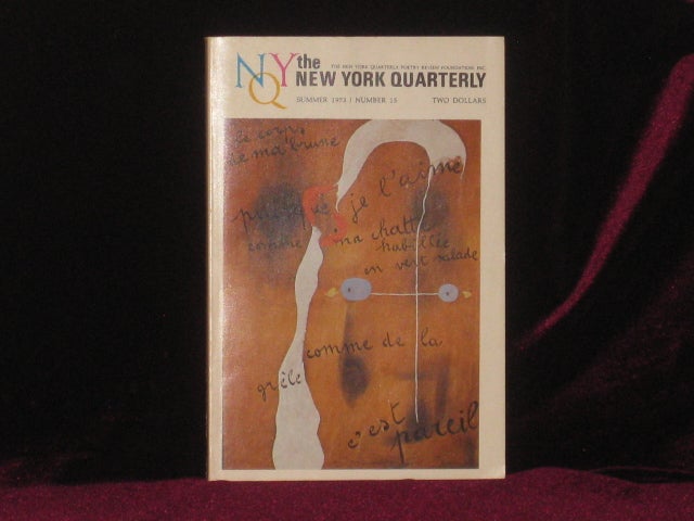 Item #7097 Cunts. In the New York Quarterly, Summer 1973, Number 15 - Signed Limited Edition. John Updike, SIGNED.