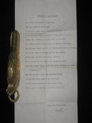The Ox-Bow Incident (Inscribed, with Signed Poem Laid in)