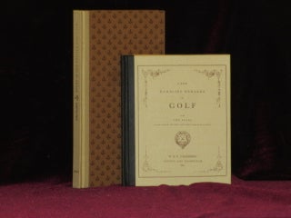 Item #7571 Rules of the Thistle Golf Club & a Few Rambling Remarks on Golf. John Cundell, Robert...