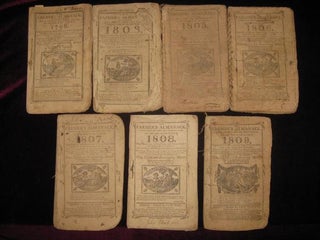 Item #7625 The Farmer's Almanack (a collection) for 1798, 1803, 1805, 1806, 1807, 1808 and 1809....
