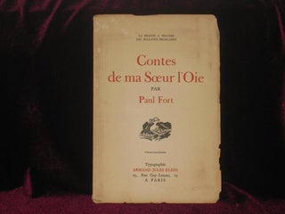 Item #7632 Contes De Ma Soeur l'Oie. Paul Fort, SIGNED