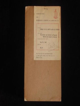 Item #7705 Moreau De St. Mery's American Journey. Uncorrected Proof. Benet's Copy. Kenneth Roberts